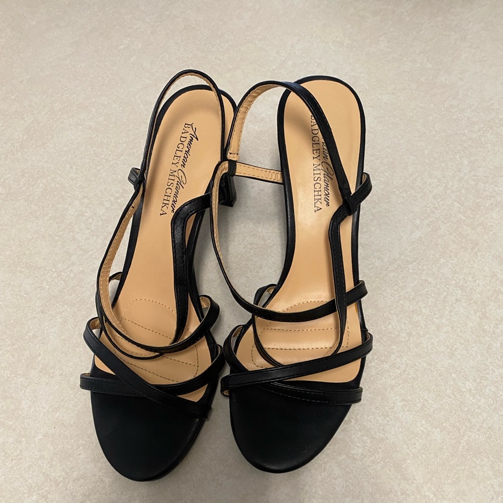 Badgley Mischa shoes black with cross straps size 8